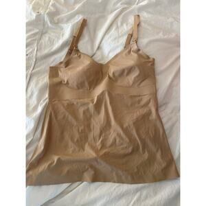 Knix BlissFit L Natural Tan Tank Top Seamless One-Handed Nursing Breastfeeding